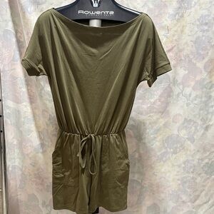 Olive Green Short Sleeve Romper